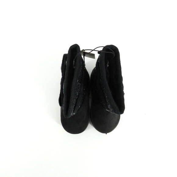 Bebe Baby Girls Black Glitter Bow Winter Boots Size 6 NWT $48 - Picture 5 of 6